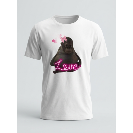 Monkey Love Cute Meme Tee